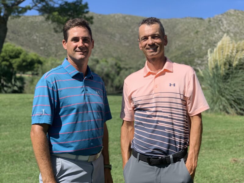 Profesionales Suizos PGA Michel Monnard y Tobias Widmer de la Escuela Suiza de Golf en Capdepera Golf, Mallorca.
